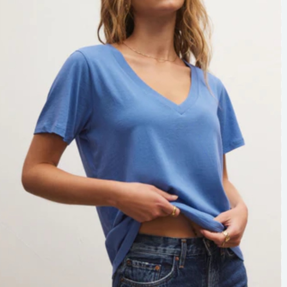 Z Supply Girlfriend Tee in Federal Blue, L